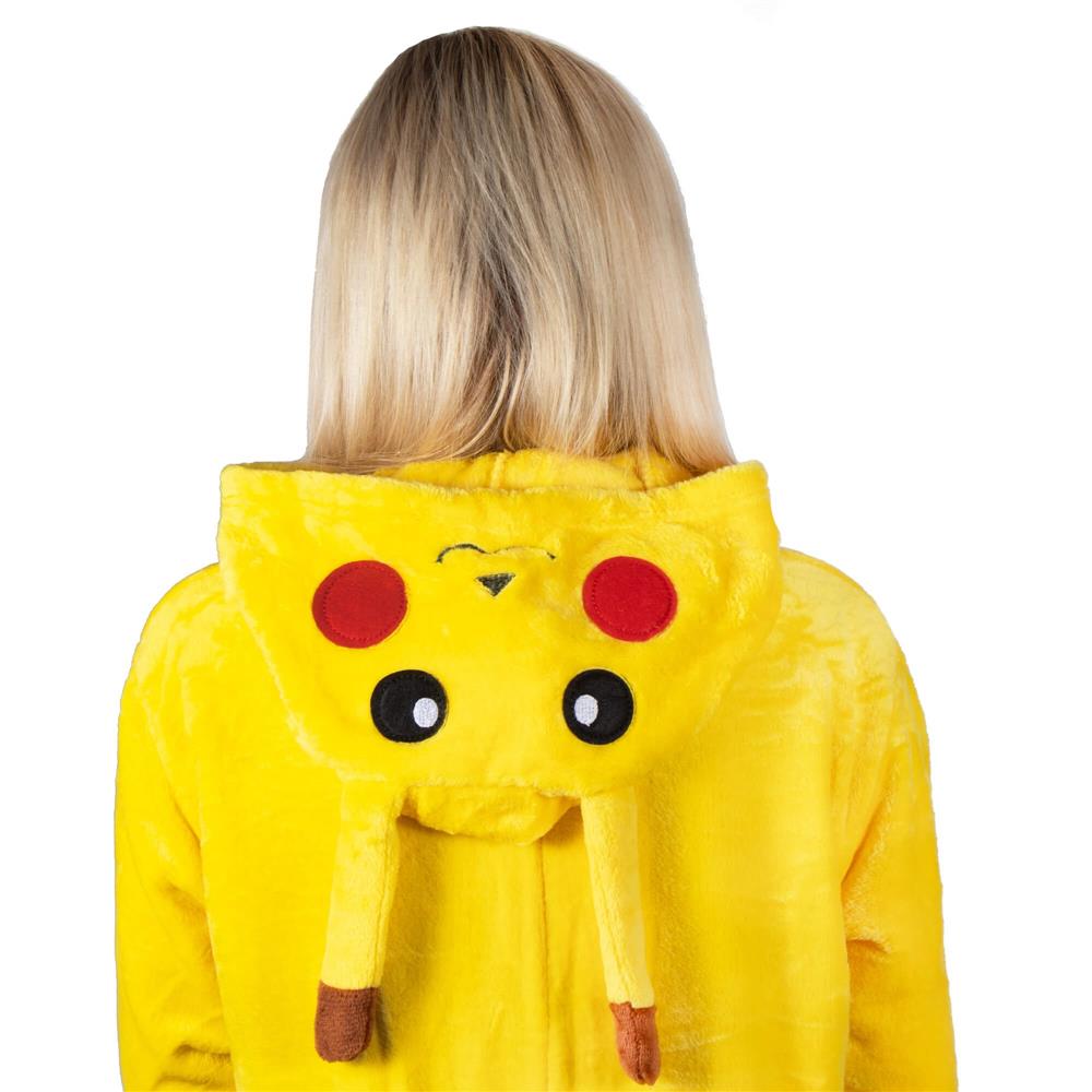 Pijama tip salopeta pentru adulti, model Pikachu, marime L