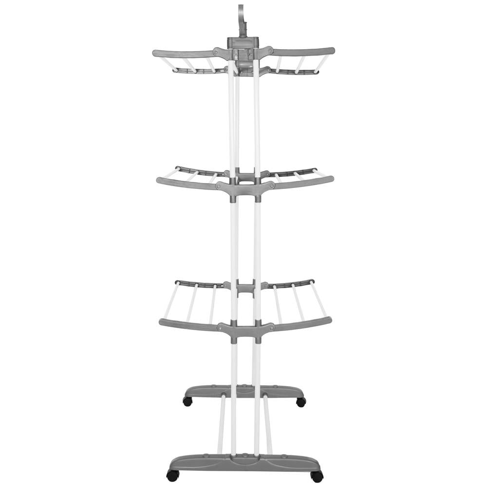 Uscator vertical pentru rufe, mobil si pliabil, cu doua umerase, 75x57x170cm, sarcina 20kg