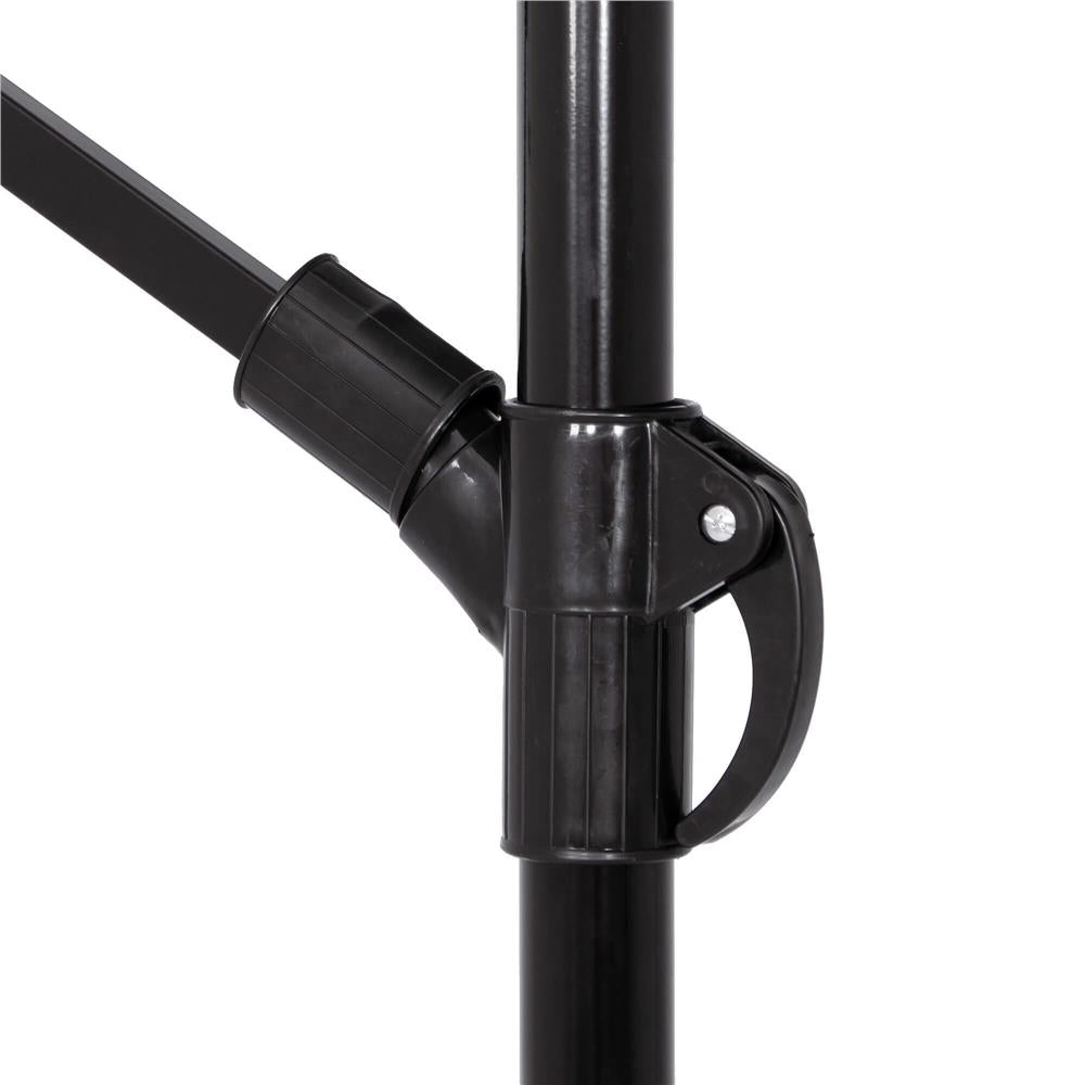 Umbrela de gradina cu brat lateral banana, cu husa, 300cm, gri