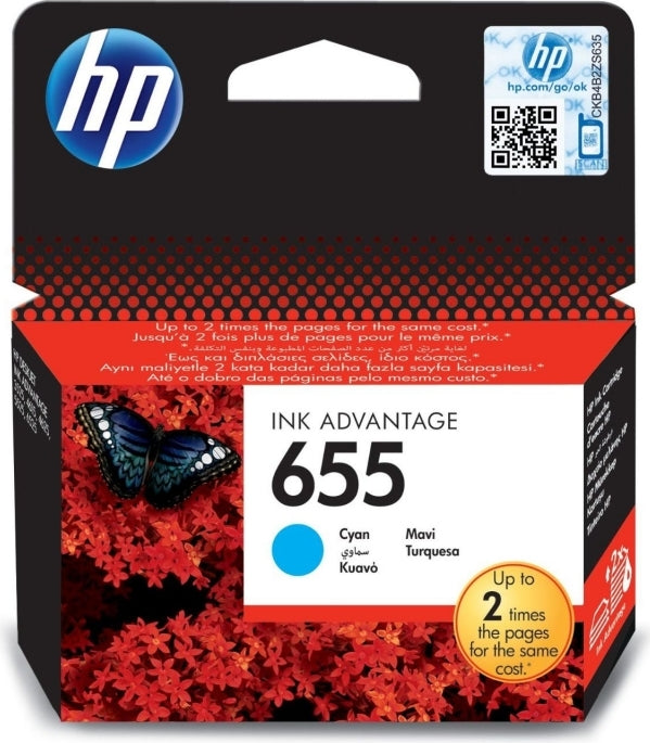 Cartus Cerneala Original HP Cyan, nr.655, pentru DJ3525|4615|4625|5525|6525, , , "CZ110AE"