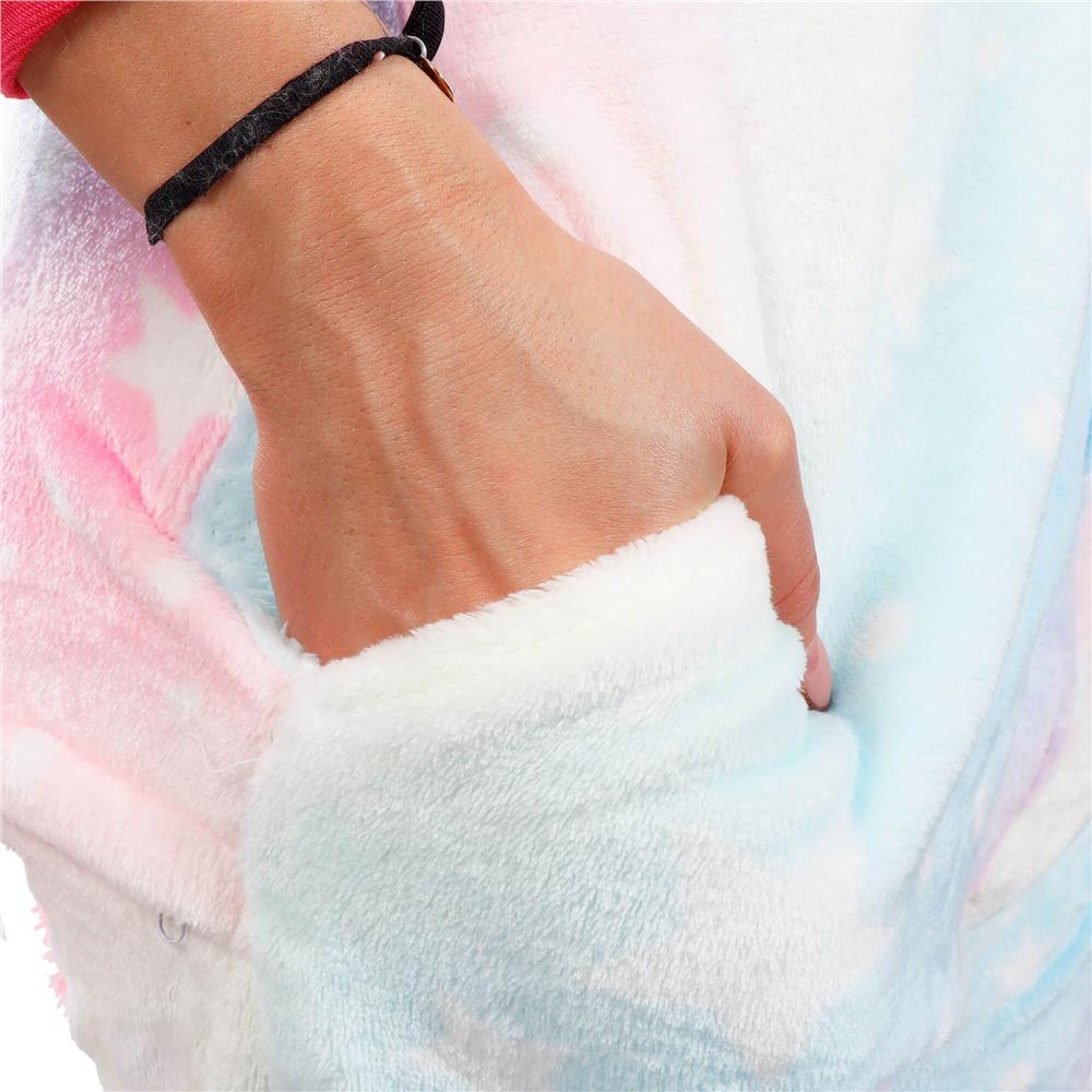 Pijama tip salopeta pentru dama, model unicorn, marime S