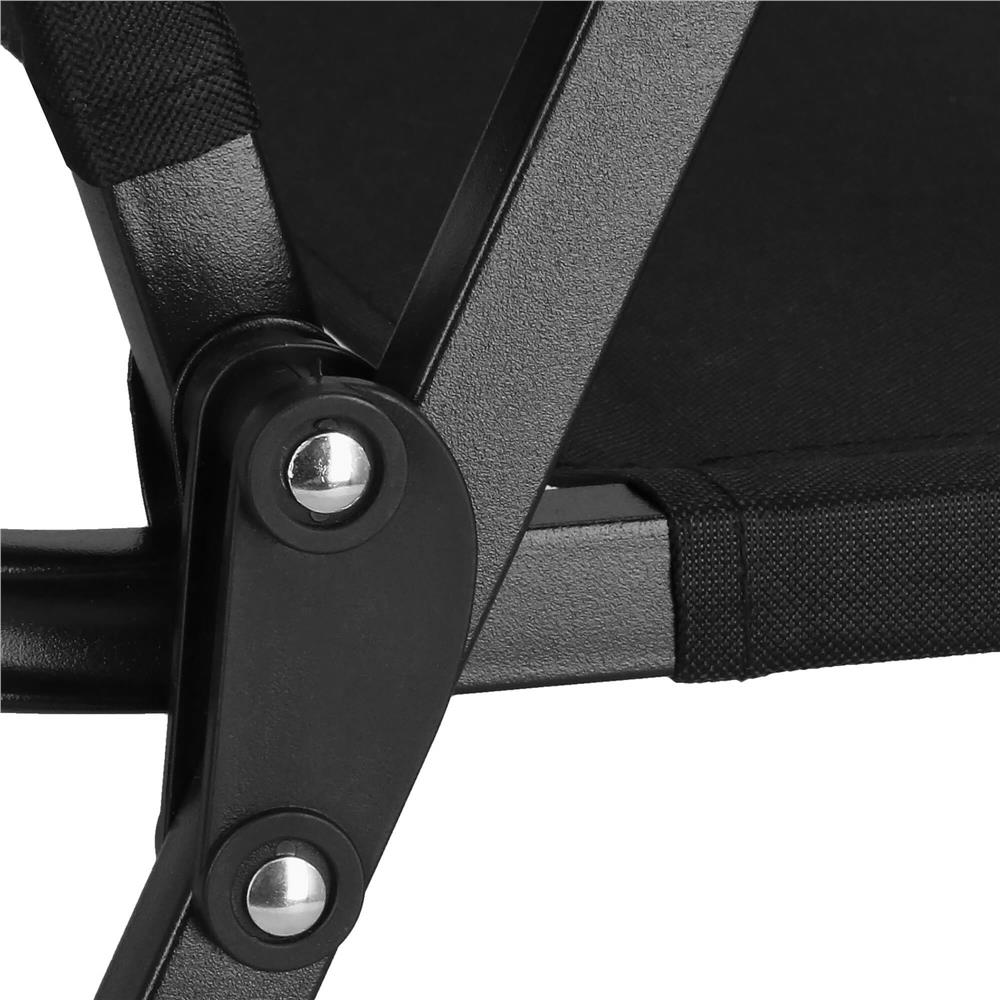 Scaun metalic plabil pentru gradina, camping sau plaja, 50x53x61cm, negru