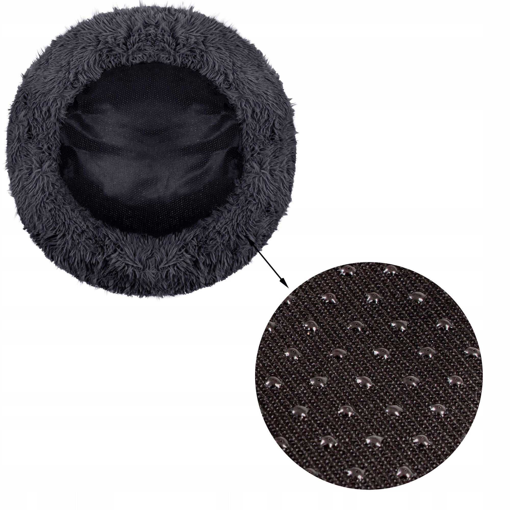 Pat Sersimo pentru caini si pisici, cu husa detasabila, gri inchis, 50cm