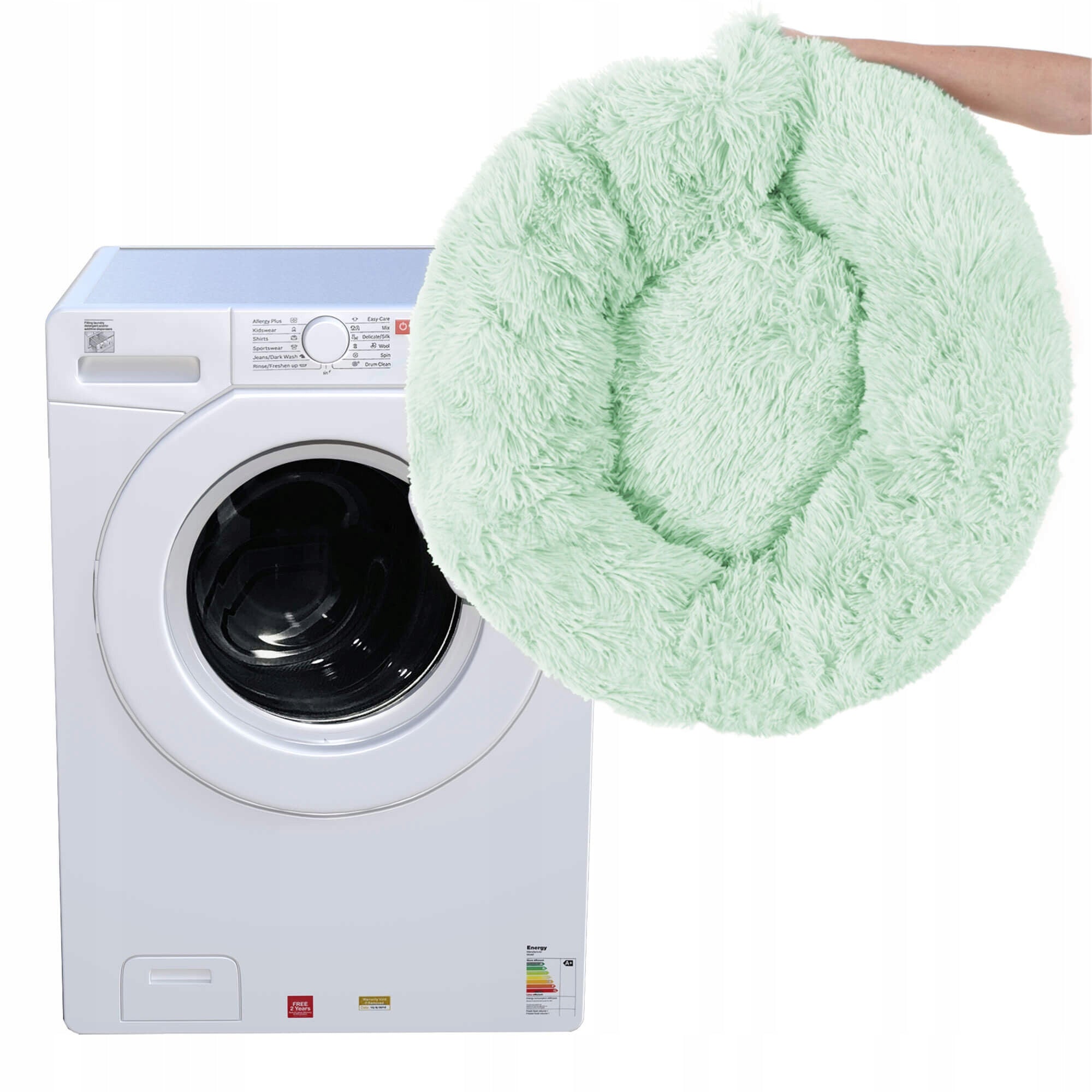 Pat Sersimo pentru caini si pisici cu husa detasabila, verde menta, diametru 80cm