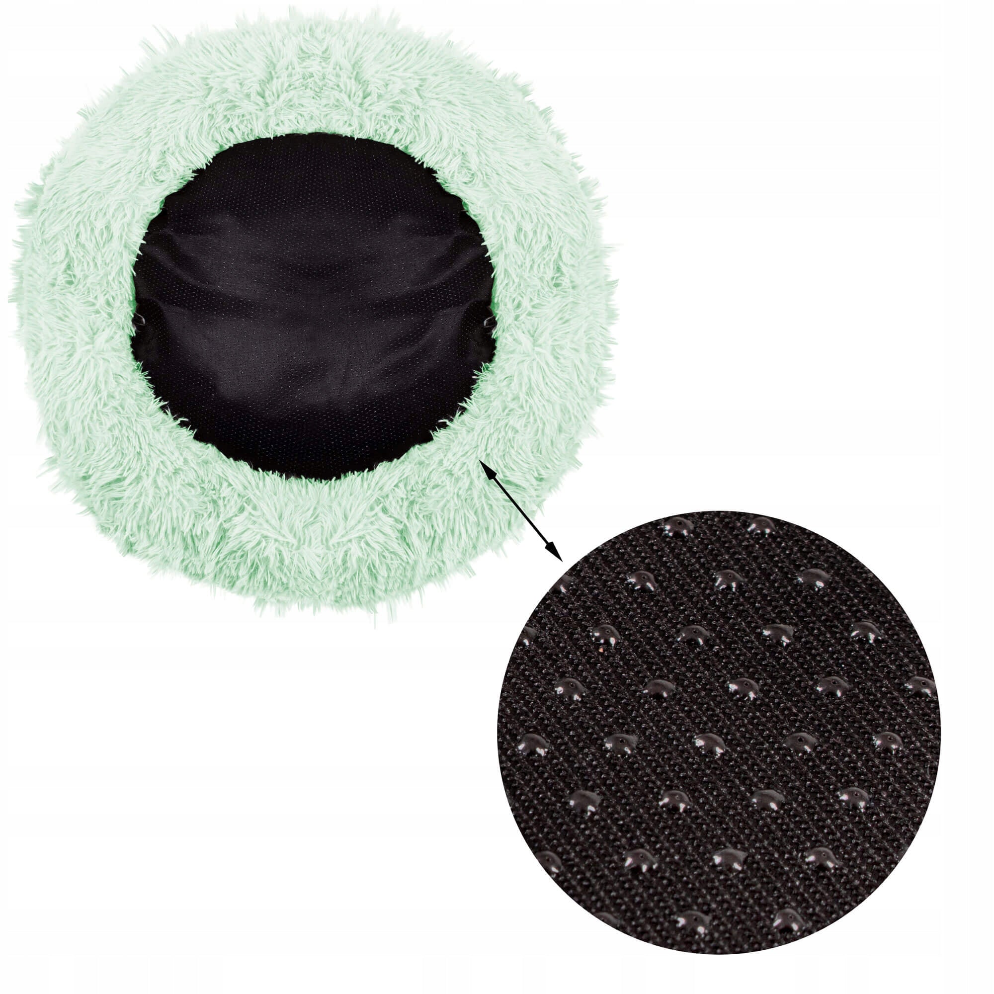 Pat Sersimo pentru caini si pisici cu husa detasabila, verde menta, diametru 80cm