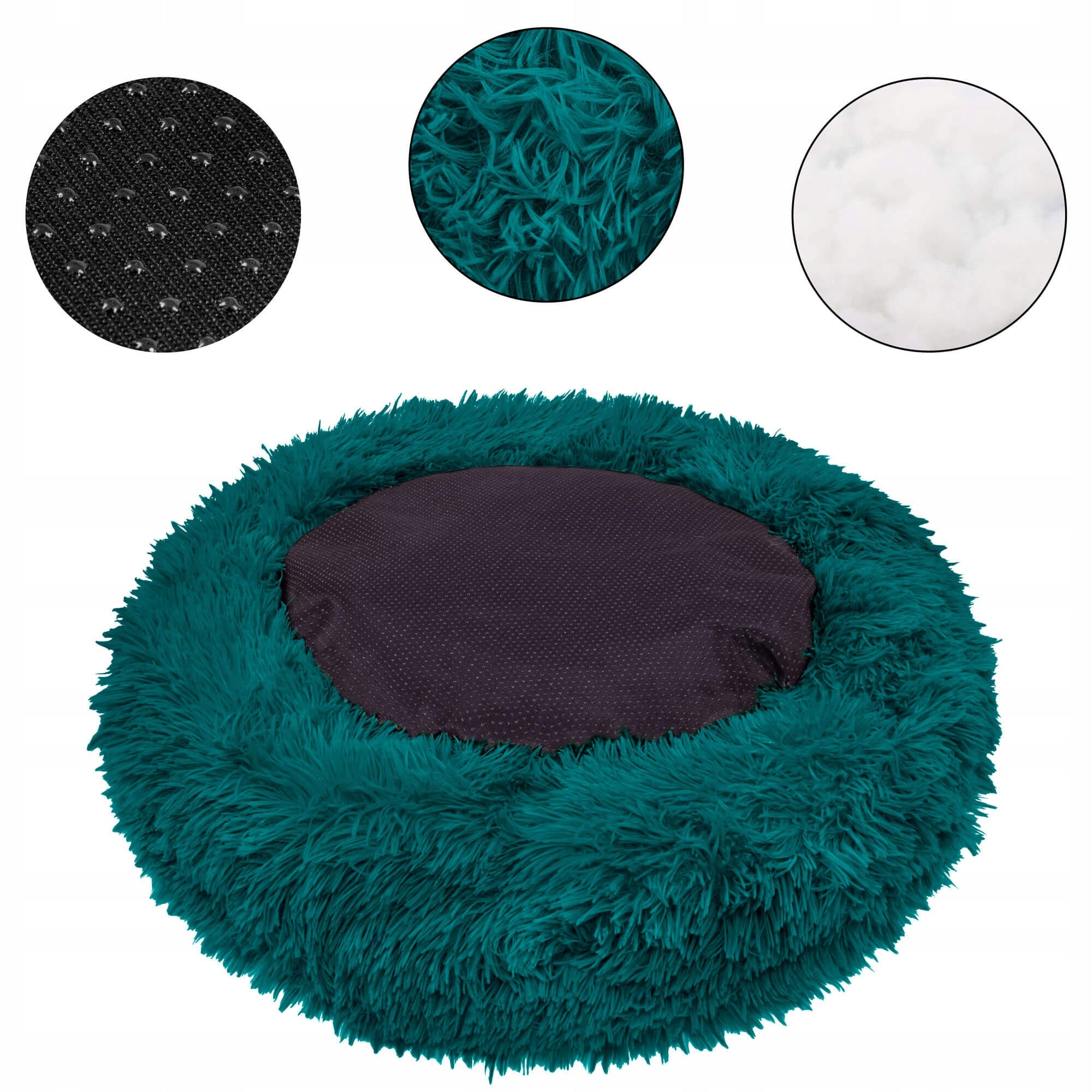 Pat Sersimo pentru caini si pisici, cu husa detasabila, verde, diametru 60cm