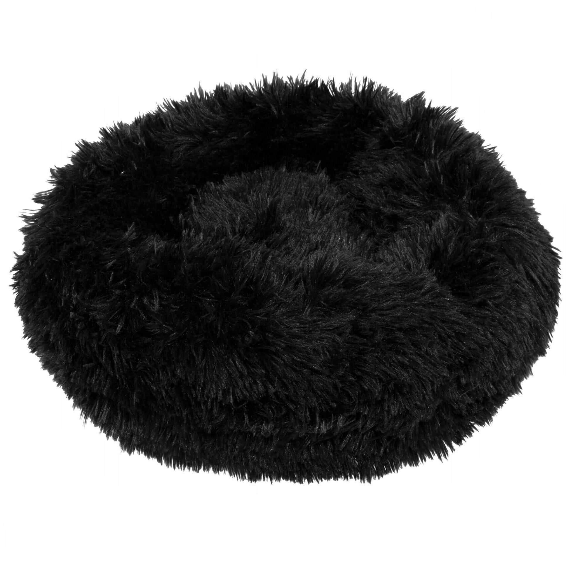 Pat Sersimo pentru caini si pisici, cu husa detasabila, negru, diametru 90cm