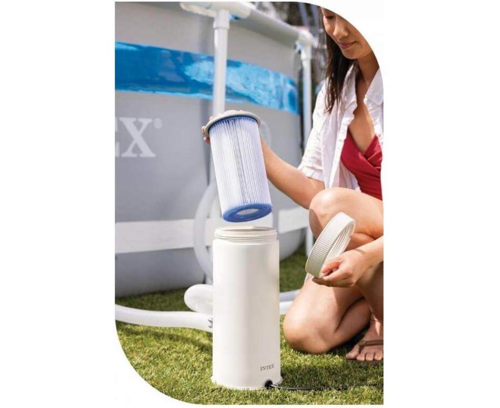 Pompa filtrare Intex 26604, debit 2006 l/h, cu Hydro Aeration, pentru piscine pana la Ø366 cm