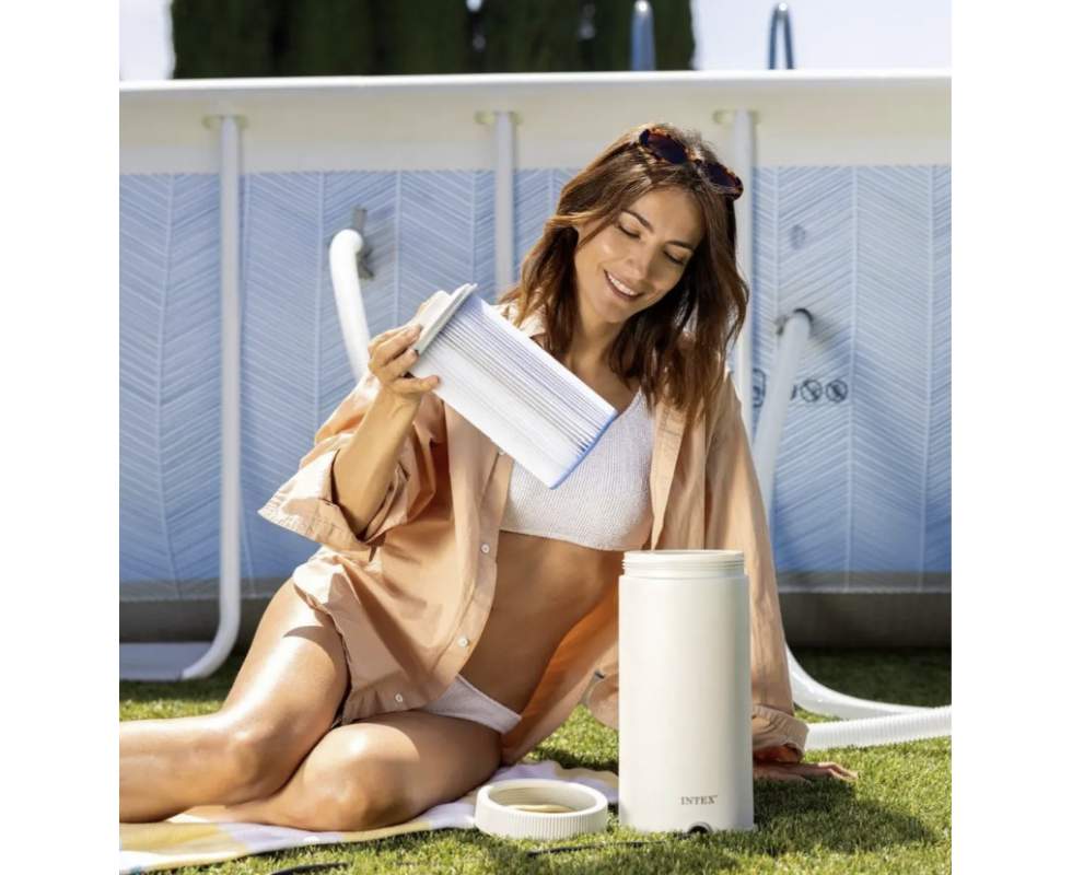 Pompa filtrare Intex 26638, debit 3785 l/h, cu Hydro Aeration, pentru piscine pana la Ø457 cm