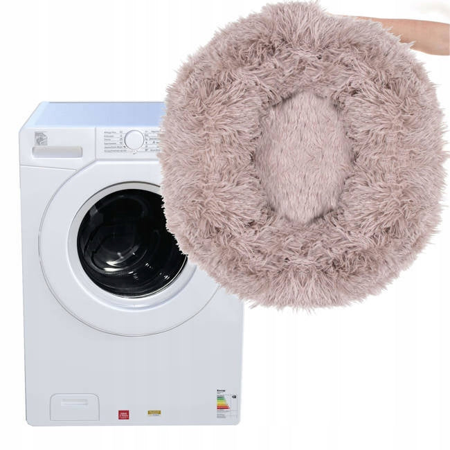 Pat Sersimo pentru caini si pisici, cu husa detasabila, maro roz, 80cm