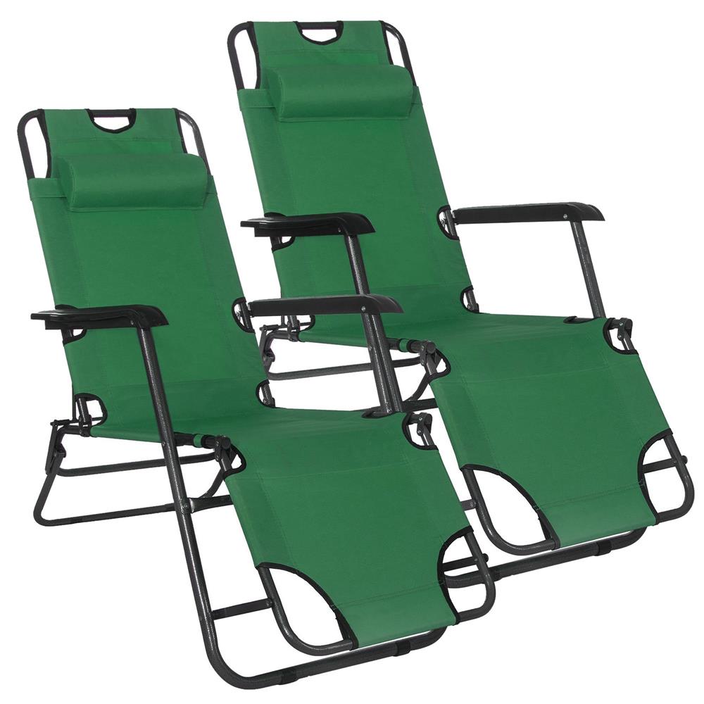 Sezlong pliabil SERSIMO GC5, Relax Zero Gravity, 80x60x153cm, Verde