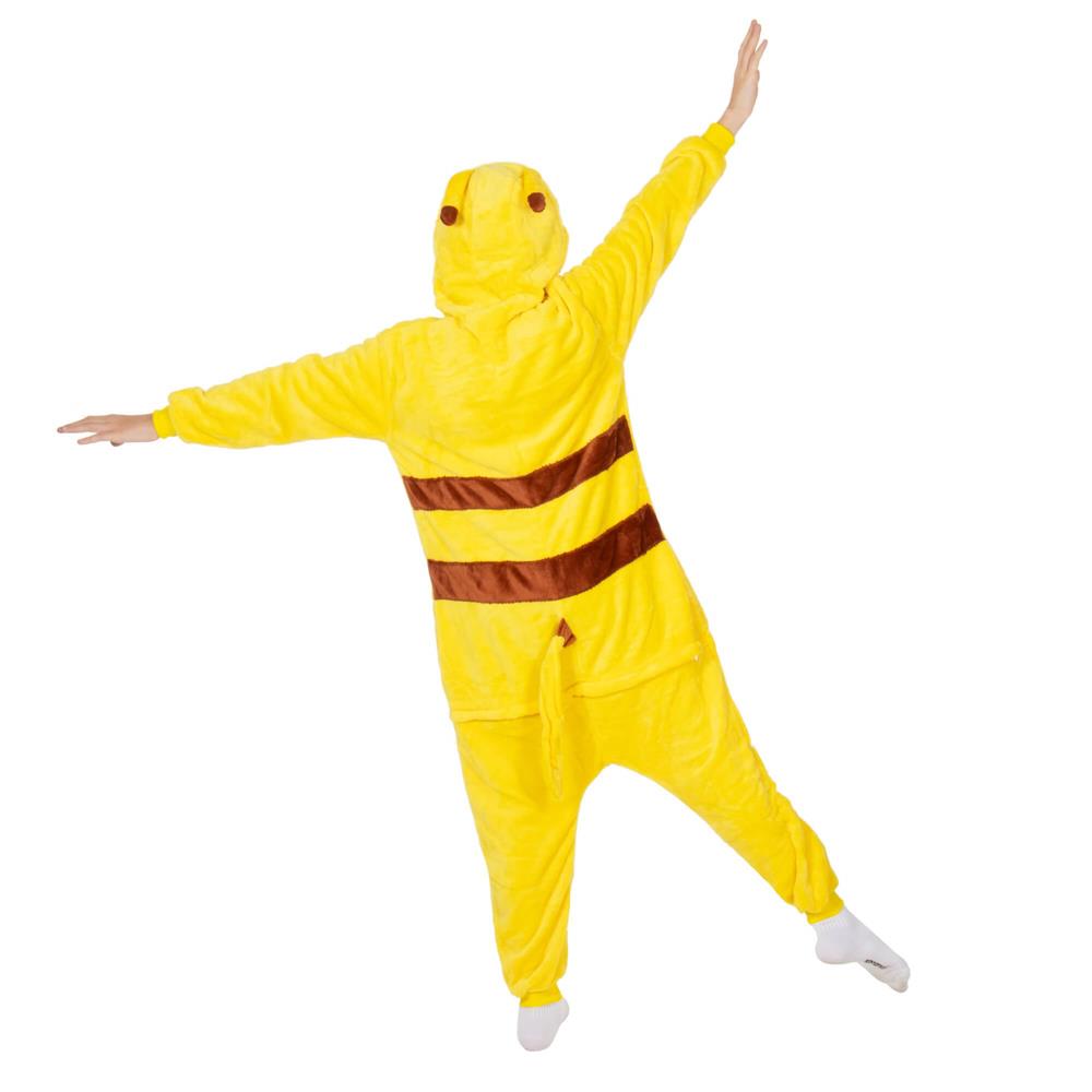 Pijama tip salopeta pentru copii, model Pikachu, marime 130-140 cm