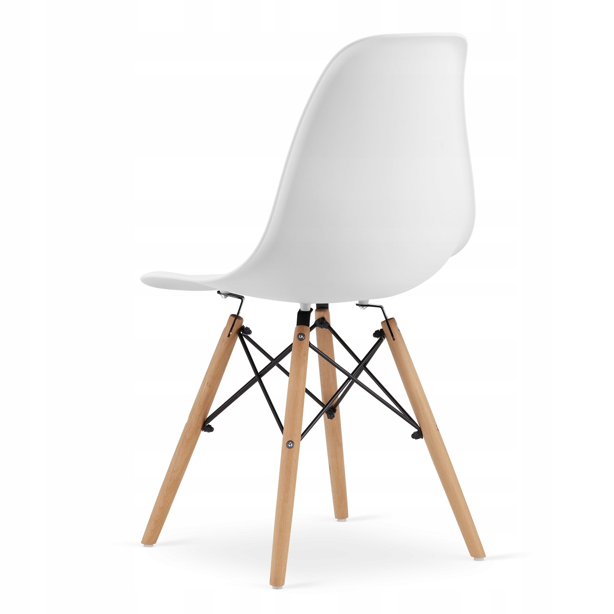 Set 4 scaune dining Scandinav pentru bucatarie, 38x42x82cm, alb