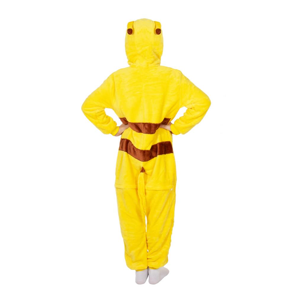 Pijama tip salopeta pentru copii, model Pikachu, marime 120-130 cm