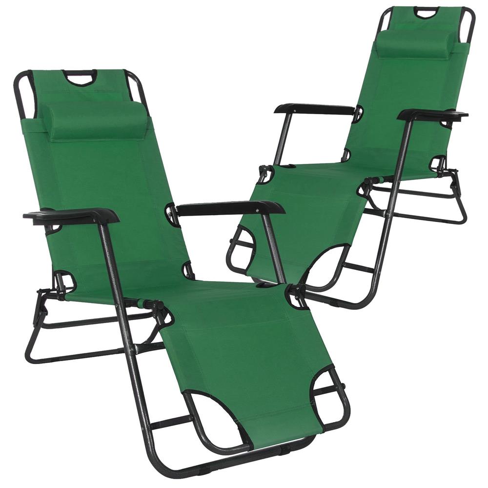 Sezlong pliabil SERSIMO GC5, Relax Zero Gravity, 80x60x153cm, Verde