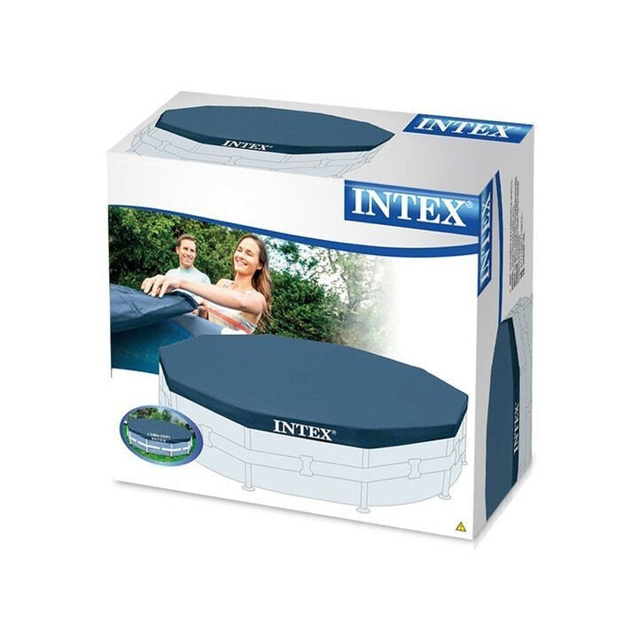 Prelata rotunda pentru piscina Intex 28030, D305xH25 cm, PVC, bleumarin