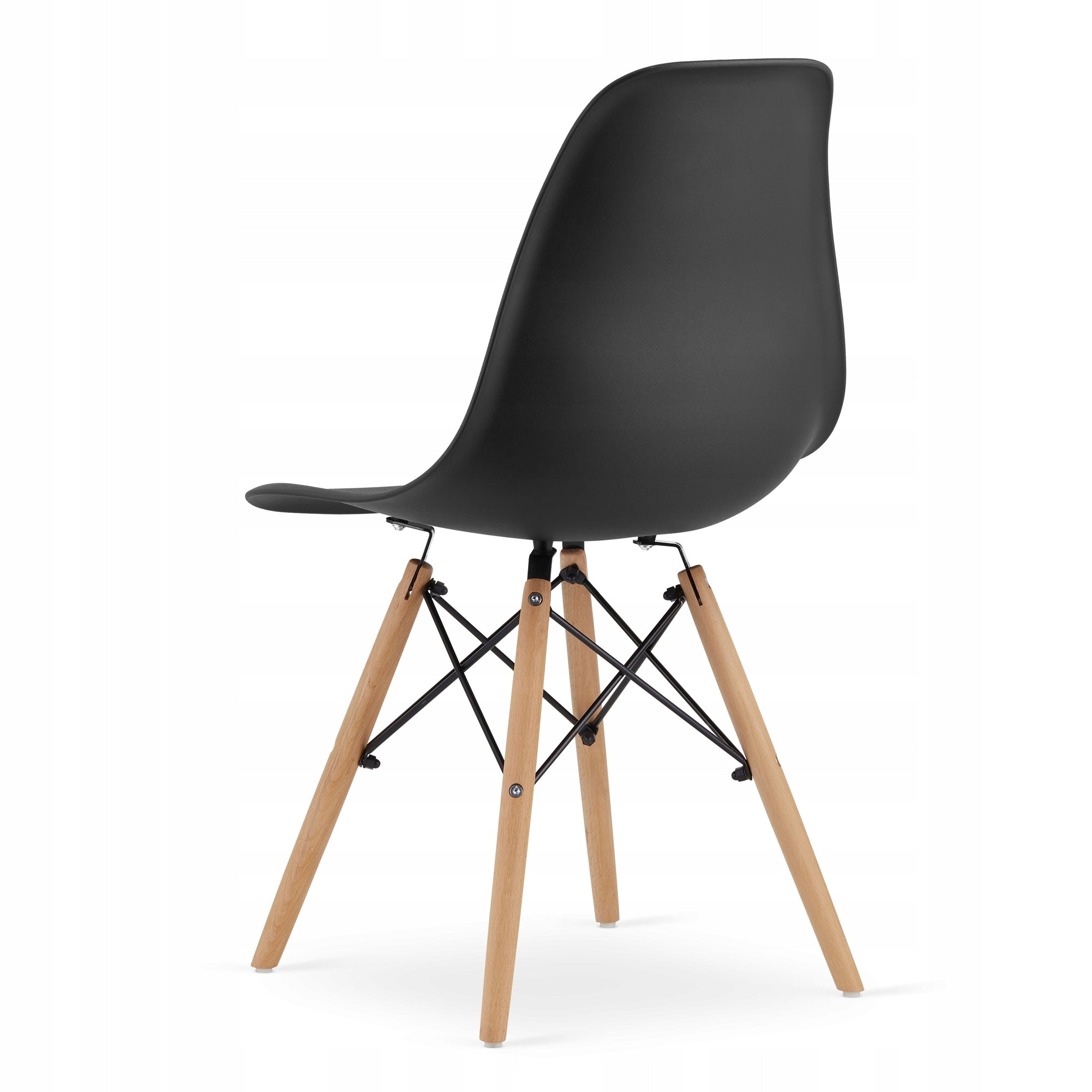 Set 4 scaune dining Scandinav pentru bucatarie, 38x42x82cm, negru