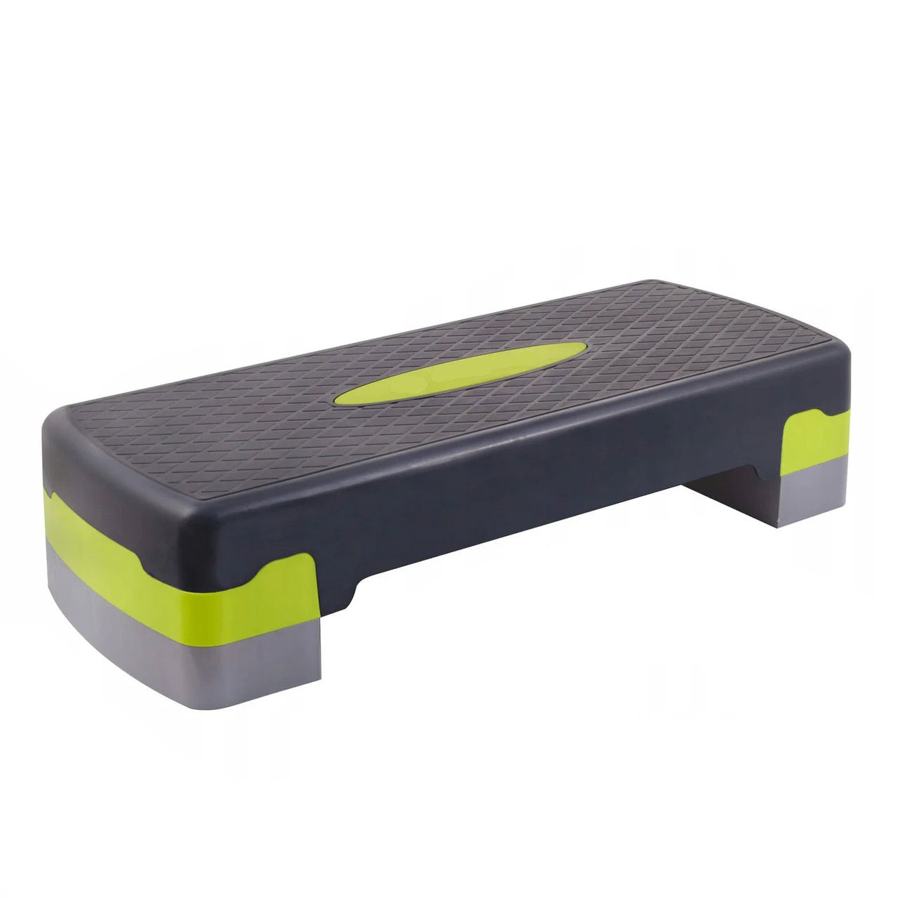 Stepper aerobic, ajustabil in 3 trepte, gri/verde, greutate maxima 250 kg, cu covoras de protectie