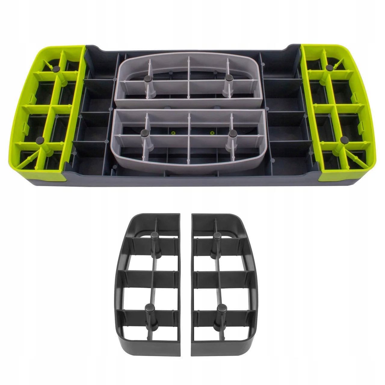 Stepper aerobic, ajustabil in 3 trepte, gri/verde, greutate maxima 250 kg, cu covoras de protectie