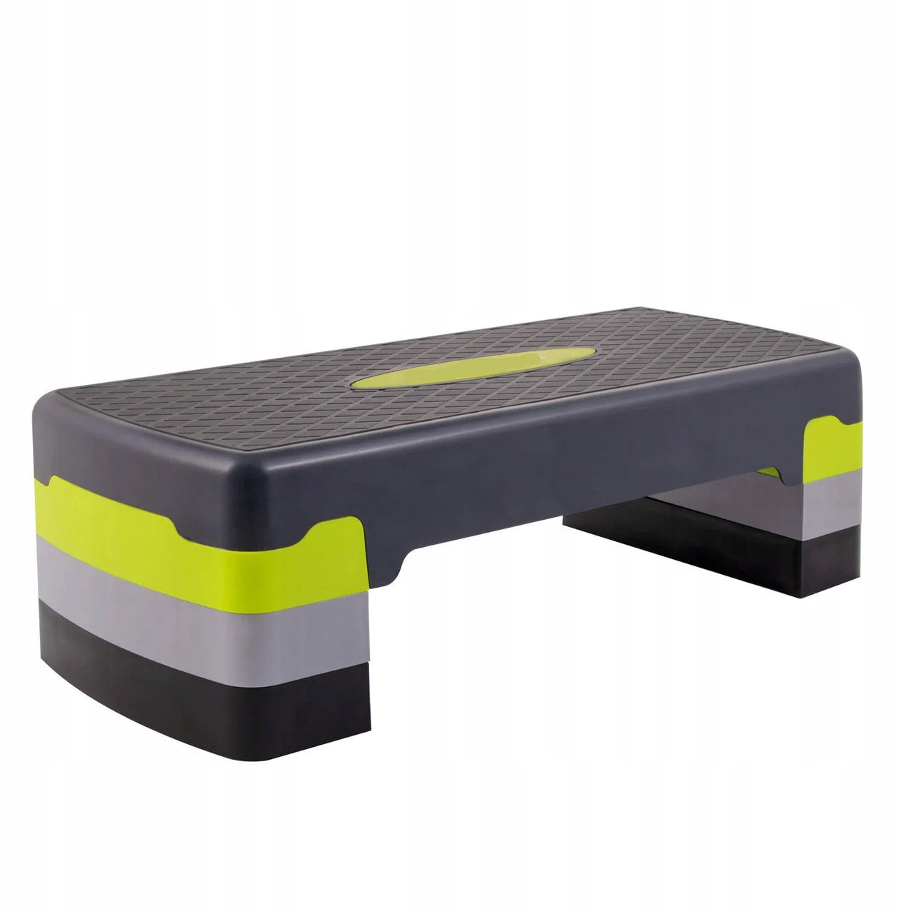 Stepper aerobic, ajustabil in 3 trepte, gri/verde, greutate maxima 250 kg, cu covoras de protectie