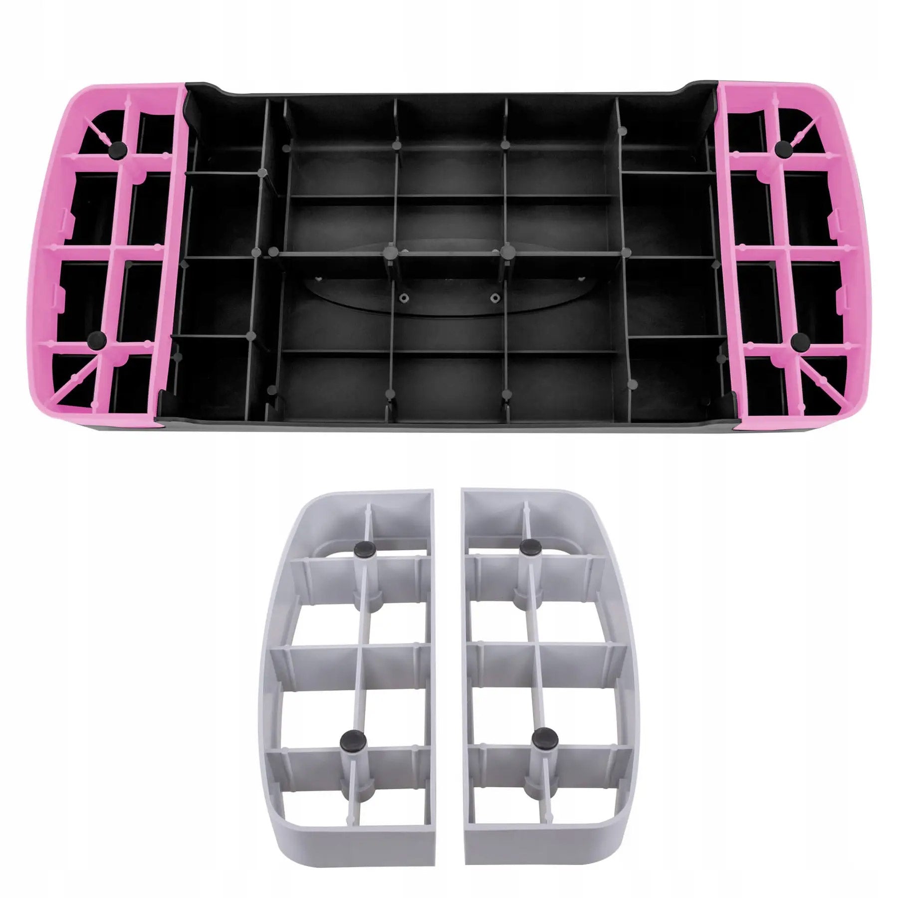 Stepper aerobic, ajustabil in 2 trepte, gri/roz, greutate maxima 250 kg, cu covoras de protectie
