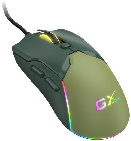 MOUSE Genius "Scorpion M700", gaming, cu fir USB-A, optic, 200 - 7200 dpi, butoane/scroll 6/1, iluminare RGB, verde, "31040009401" 4710268262886