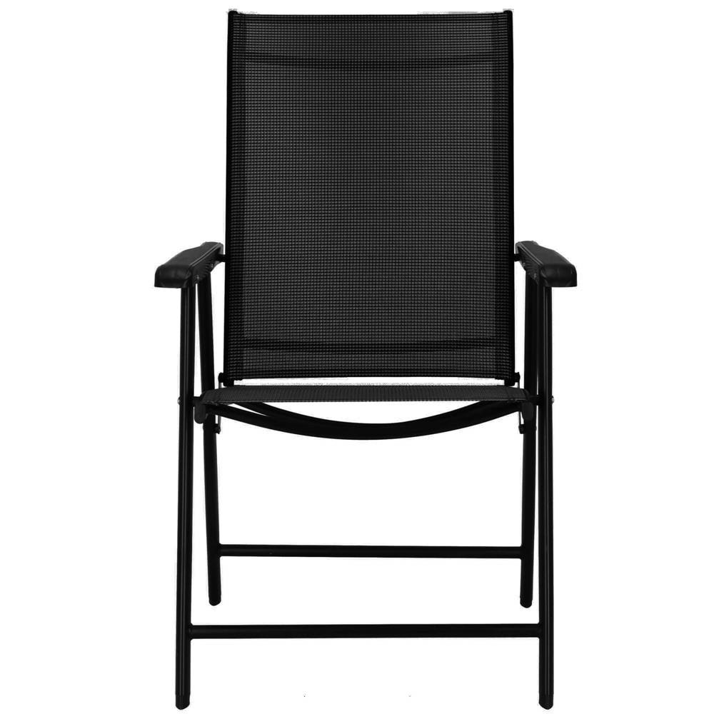 Scaun de gradina metalic, pliabil, 95x57x66cm, maxim 150kg, negru