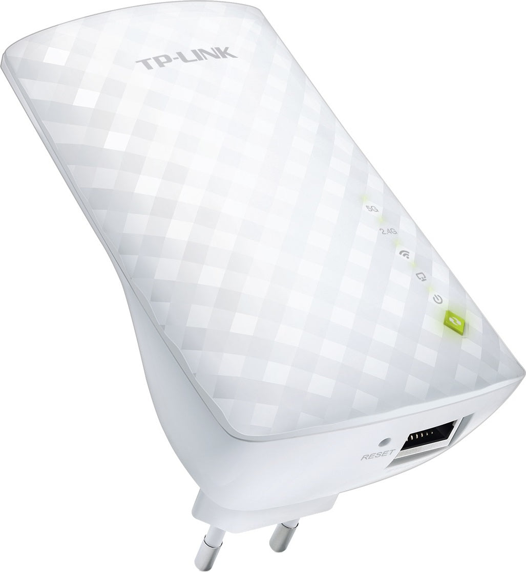 RANGE EXTENDER TP-LINK wireless 750Mbps, 1 port 10/100Mbps, 3 antene interne, dual band AC750, 2.4GHz &amp; 5GHz "RE200" 45505690