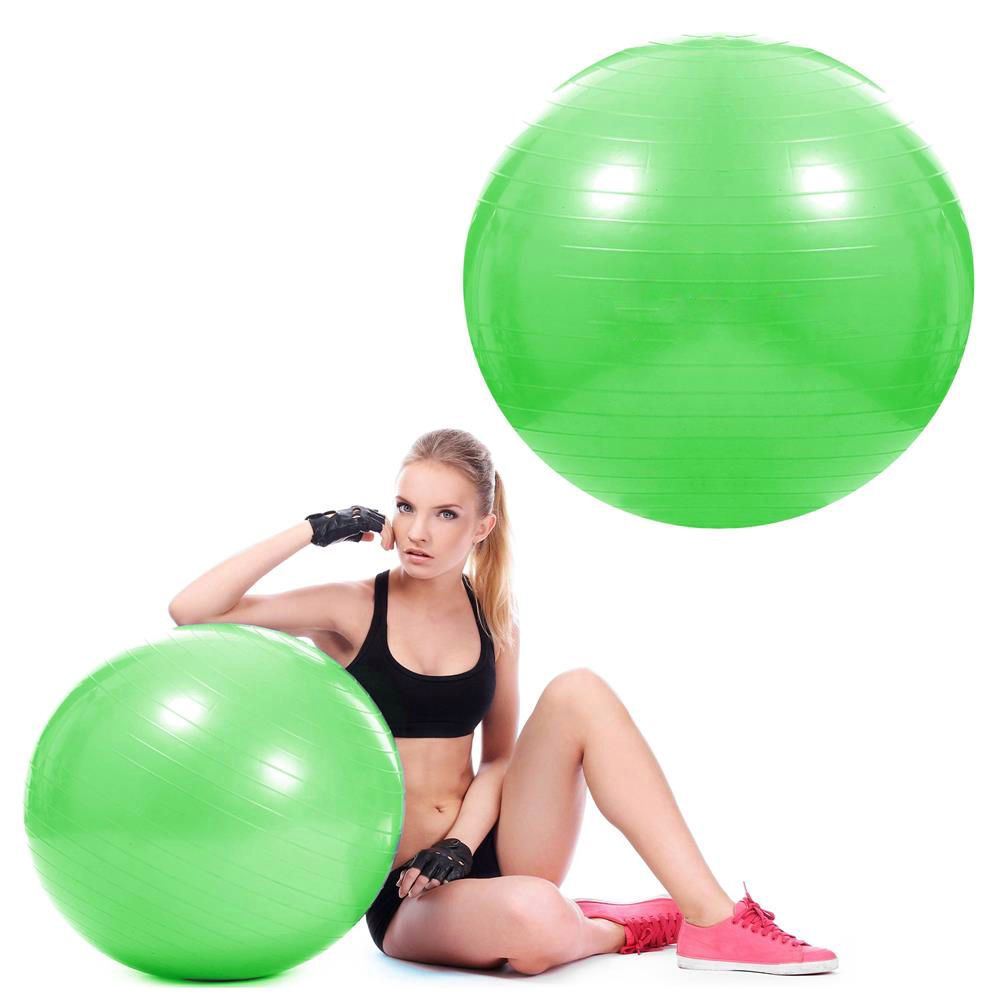 Minge pentru fitness sau yoga 65 cm, pompa inclusa, verde