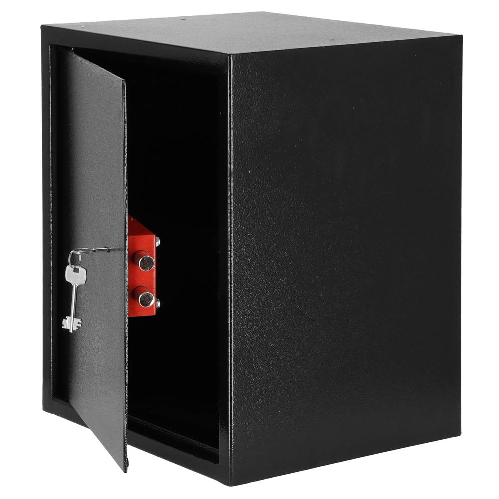 Seif standard cu cheie, 360x450x315 mm, Otel, Negru