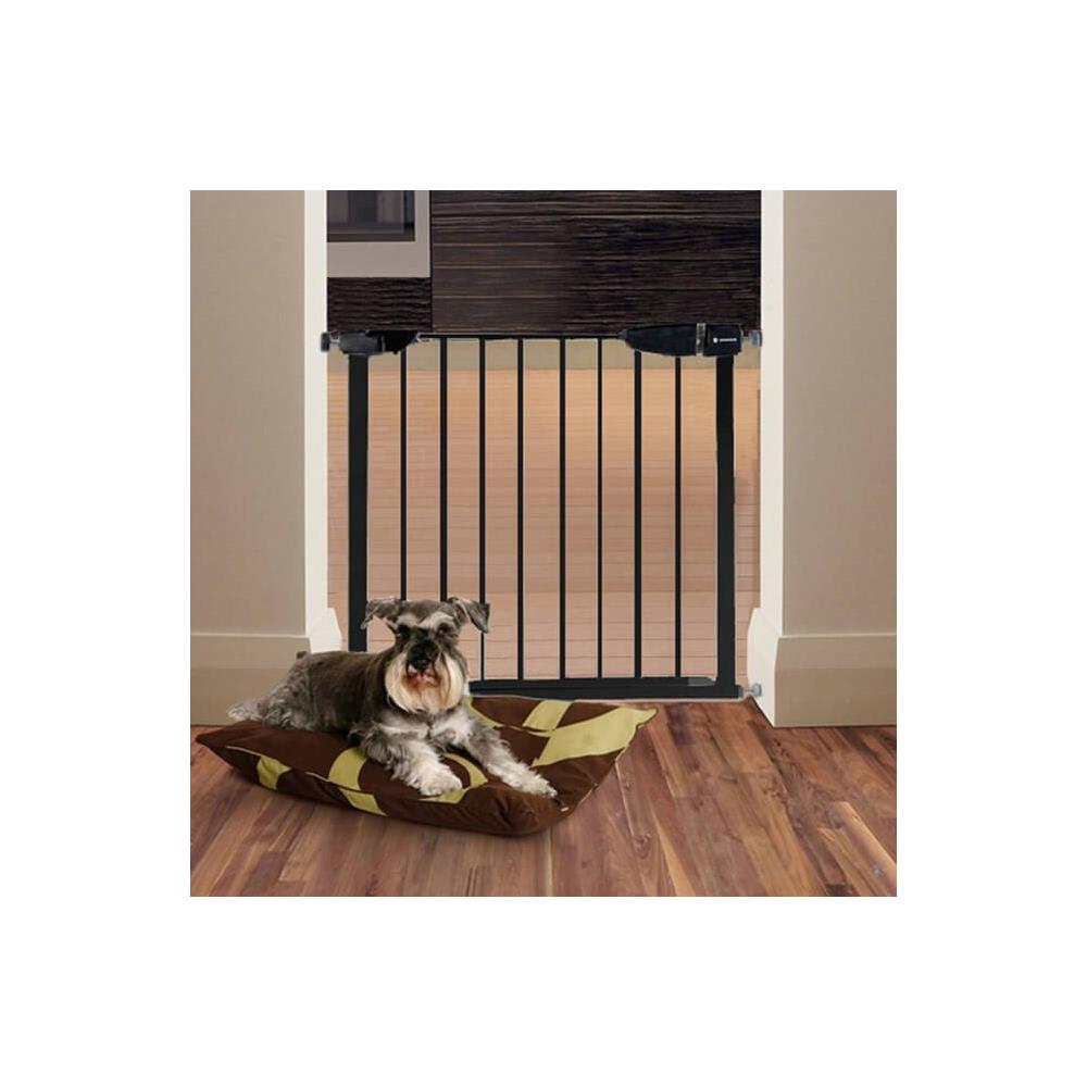 Poarta de siguranta Safety Gate pentru scari, ajustabila 117-124 cm, din otel, neagra