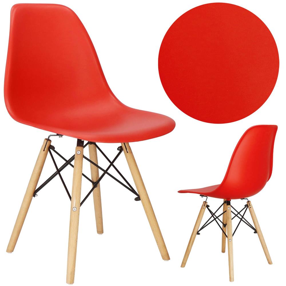 Scaun dining Scandinav pentru bucatarie, 38x42x82cm, rosu