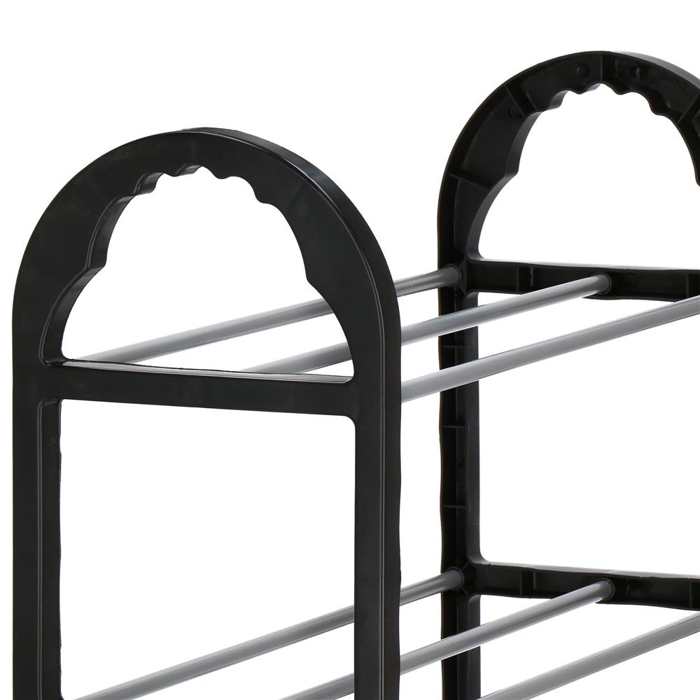 Pantofar PVC si metal, Sersimo cu 3 rafturi, 48x49cm, negru argintiu