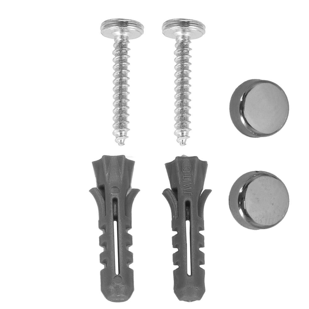 Suport hartie igienica din otel cu raft depozitare, sistem montare inclus, 13.5cm, argintiu lucios