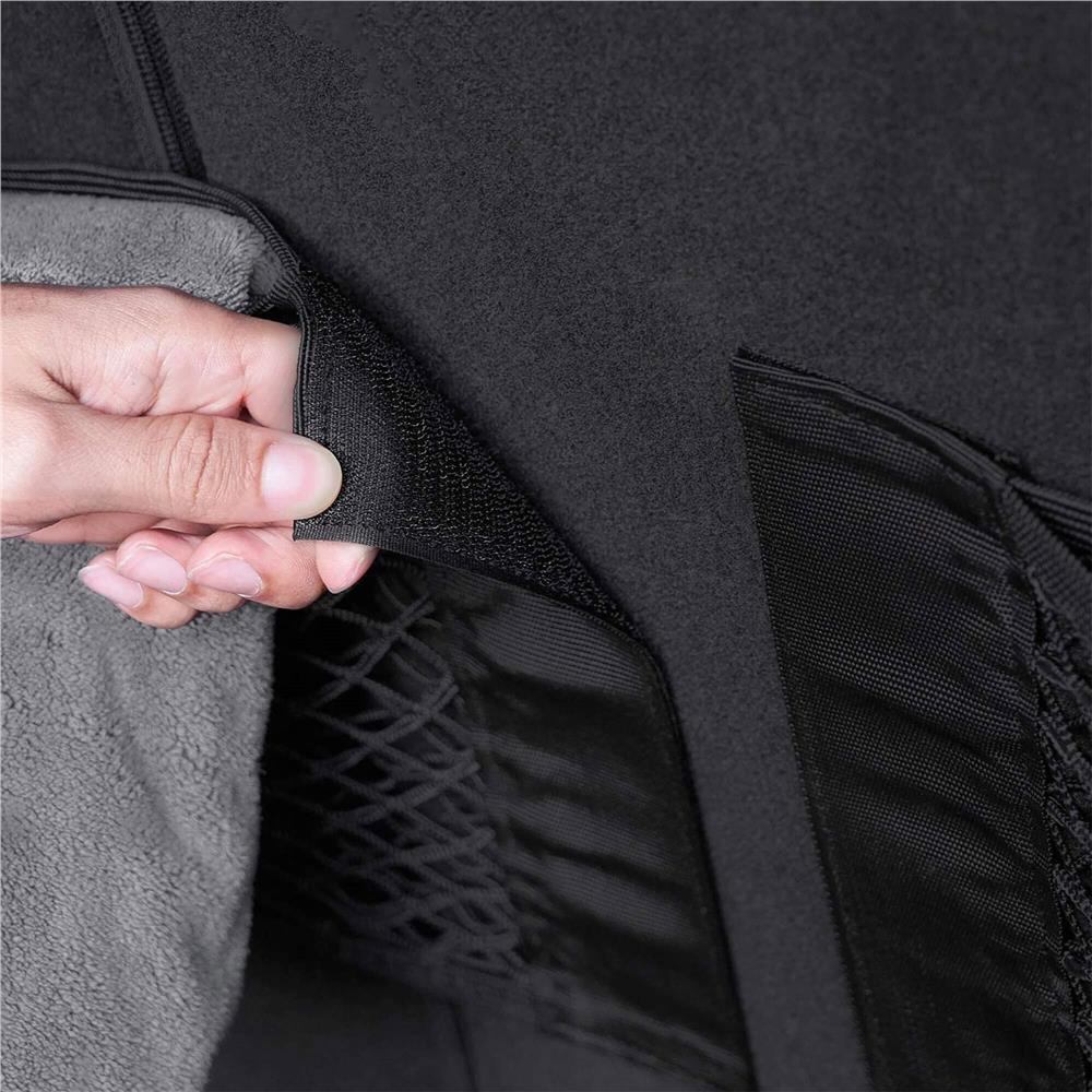 Organizator pentru portbagaj cu plasa, instalare cu arici, 24x50-70cm, negru