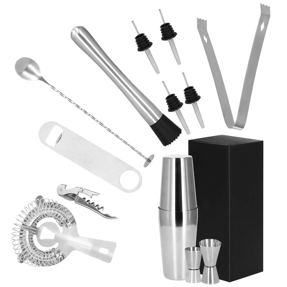 Set Cocktail Shaker Kit pentru barmani 750ml, KI16, 14 piese