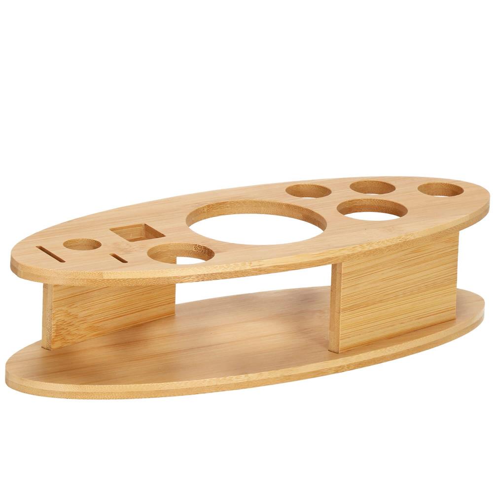 Set Cocktail Shaker Kit pentru barmani 550ml, KI24, suport bambus, 11 piese
