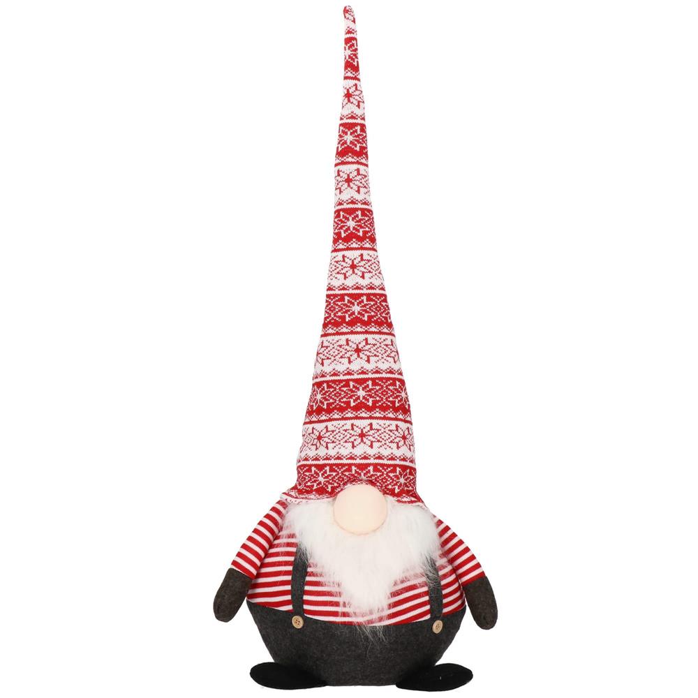 Figurina Craciun, Spiridus cu bluza in dungi, inaltime 80cm