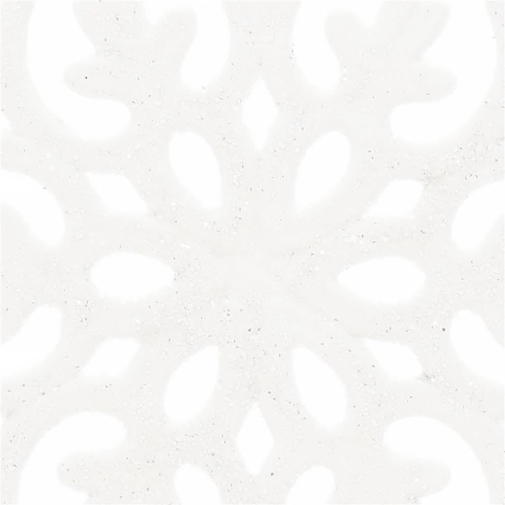 Decoratiune brad fulg de zapada, set 8 bucati, 8cm, alb
