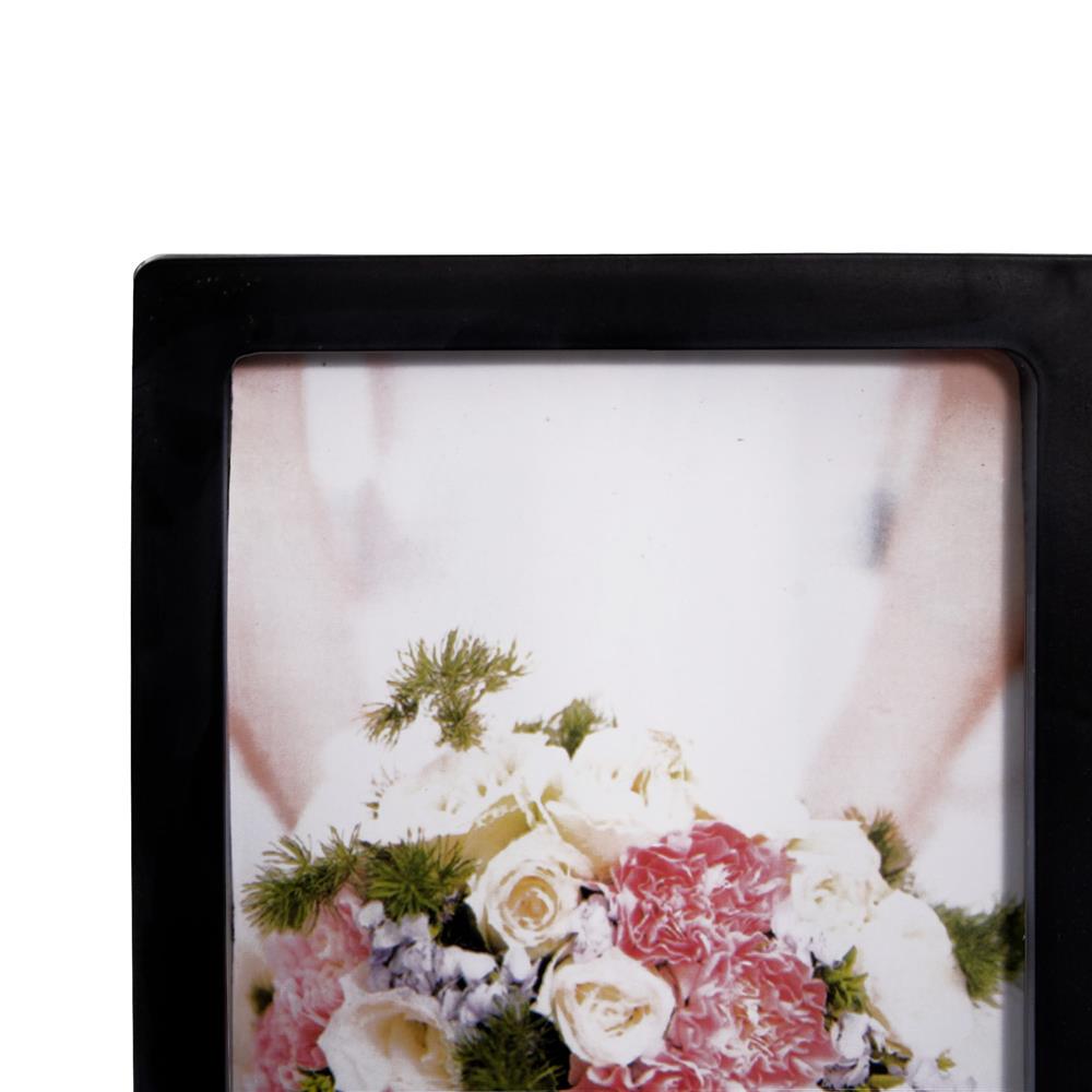 Rama foto de perete, colaj de 10 fotografii, 37x72cm, negru