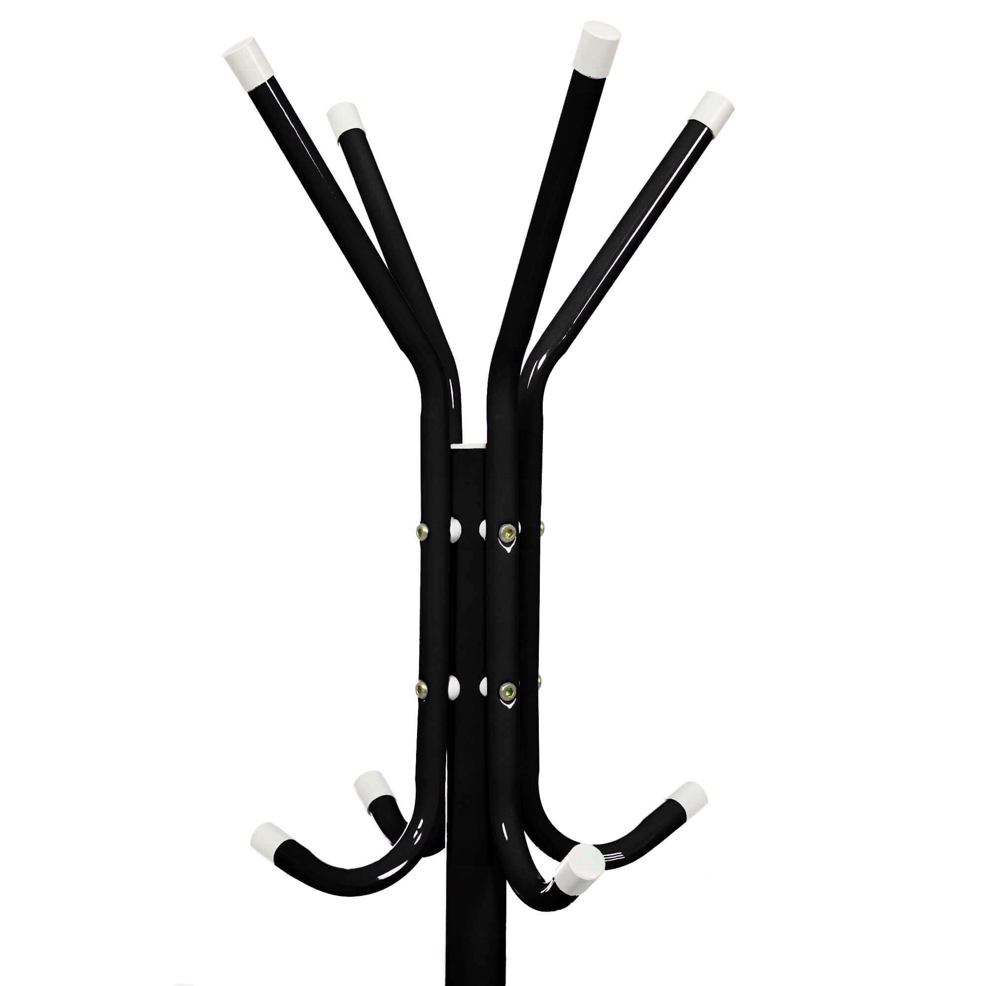 Cuier tip pom metalic Sersimo, 12 agatatoare, 177cm, negru