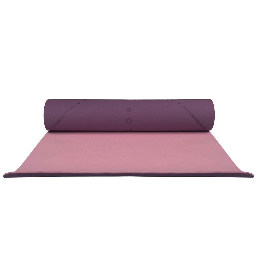 Saltea pentru antrenament, yoga, fitness, aerobic, pilates, exercitii la sol, 183x61cm, violet