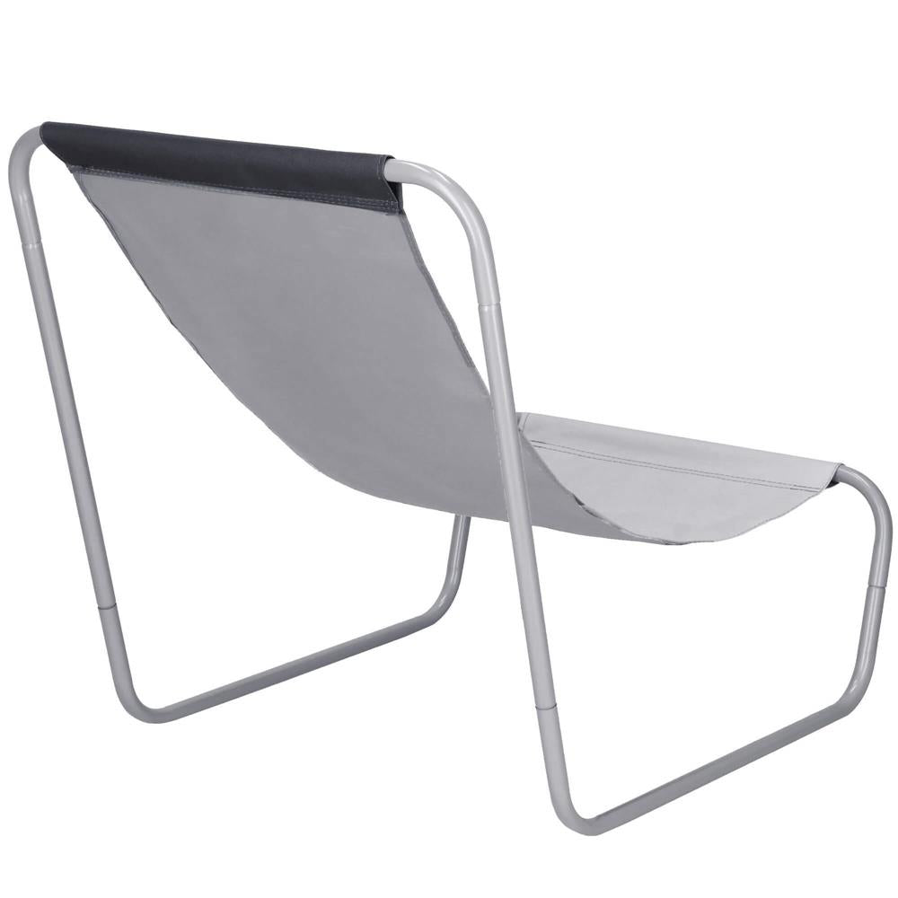 Scaun de plaja Sersimo GC055, pliabil, 90kg, 52x88cm, gri