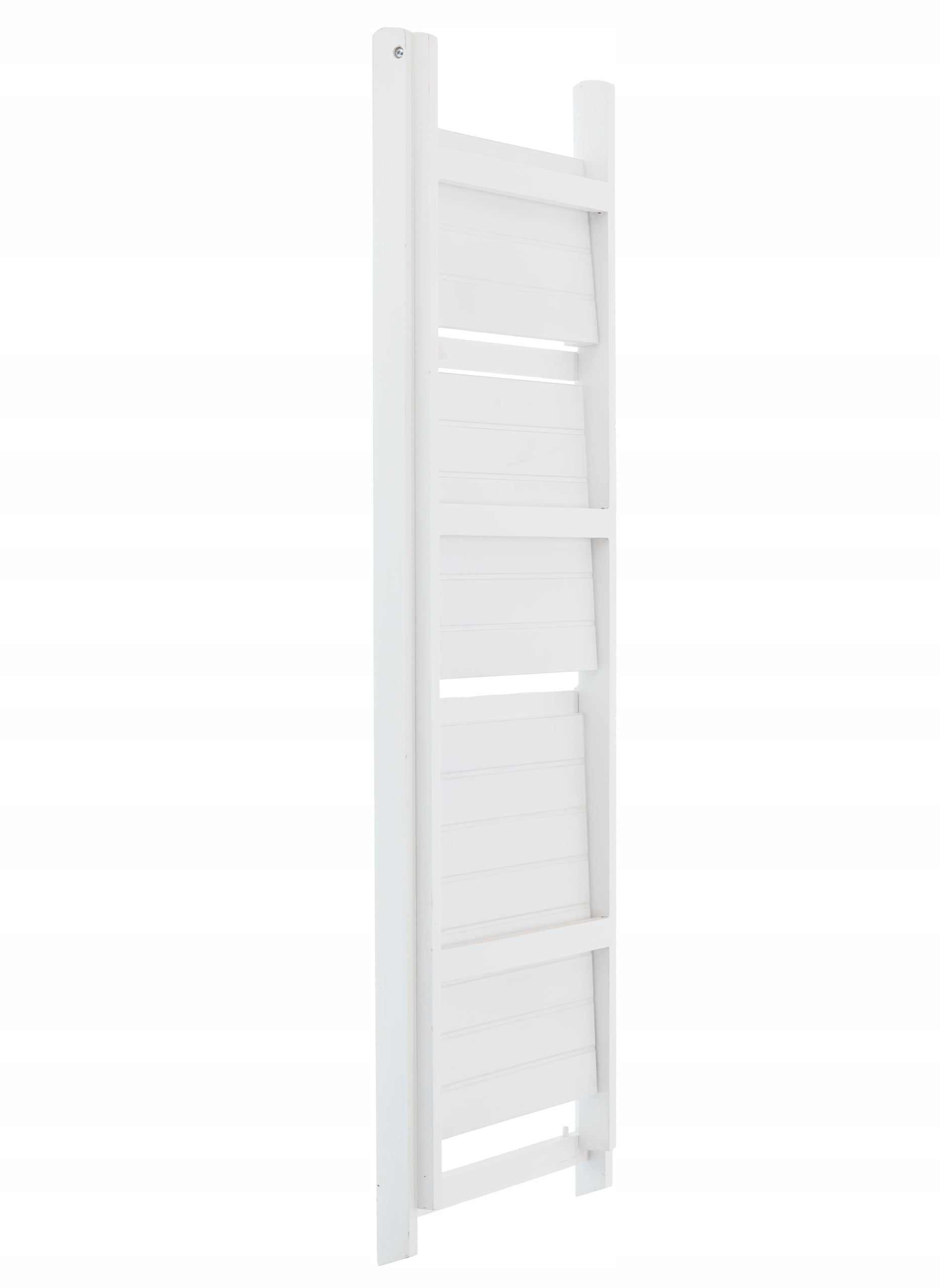 Biblioteca pliabila din lemn, 3 rafturi, 42x109x39 cm, alb