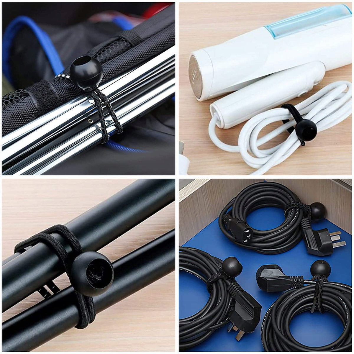 Set elastice cu bila pentru fixare prelate sau bannere, reutilizabile, 20 bucati
