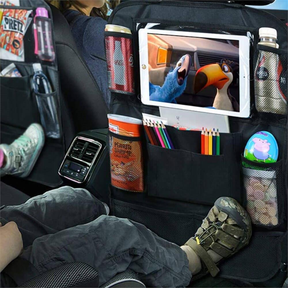 Organizator auto pentru spatarul scaunului, cu 10 buzunare, 60x40cm, negru
