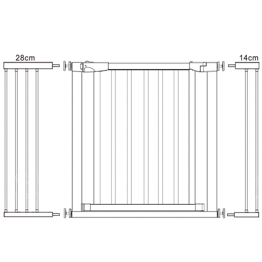 Poarta de siguranta Safety Gate pentru scari, ajustabila, din lemn cu structura otel, 117-124cm, negru maro