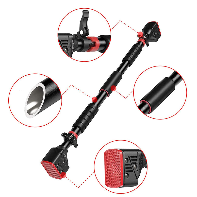 Bara tractiuni telescopica pentru usa, din otel cu capete cauciuc, lungime 72-110 cm