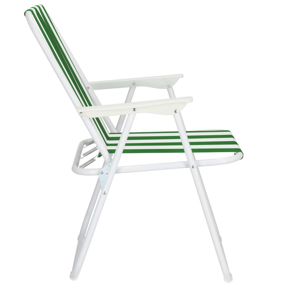 Scaun de plaja Sersimo GC051, pliabil, 100kg, 52x74cm, alb verde