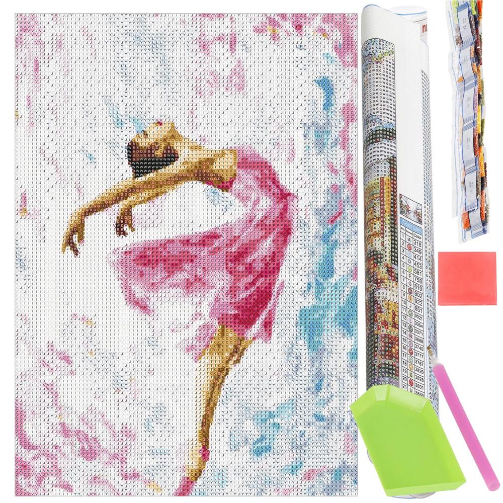 Set de broderie cu diamante 5D, 30x40cm, model Balerina